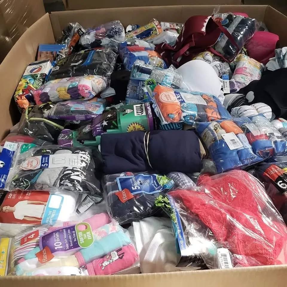Essentials & Hygiene Pallet – Socks, Underwear, Bras & More